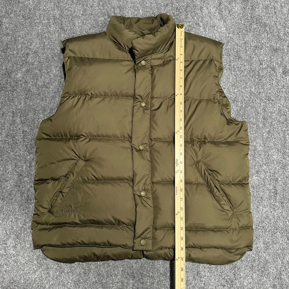 Cabela’s Premier Northern Goose Down Puffer Vest - Olive Green - Size L - Picture 7 of 9